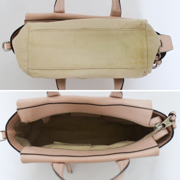 Coach Pink Bleecker Mini Riley Carryall Top Handle Bag Pebbled Leather 27923 - Picture 9 of 16